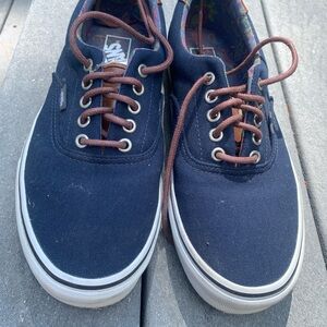 Vans Blue and Brown Sneakers Classic Canvas Design